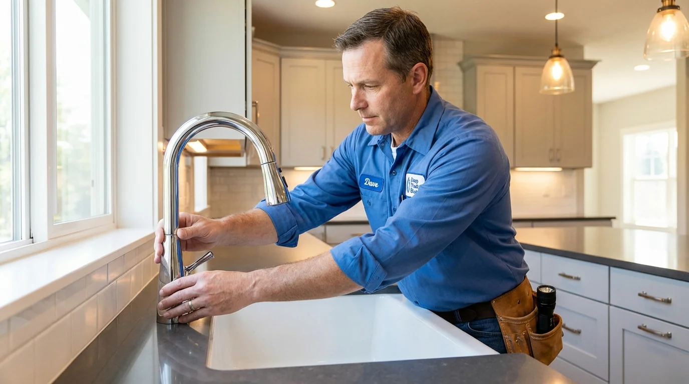 Kitchen faucet installation by Johns Plumbing LLC in Fort Myers Beach